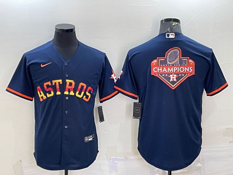 Men Houston Astros Blank Blue Game Nike 2022 MLB Jerseys